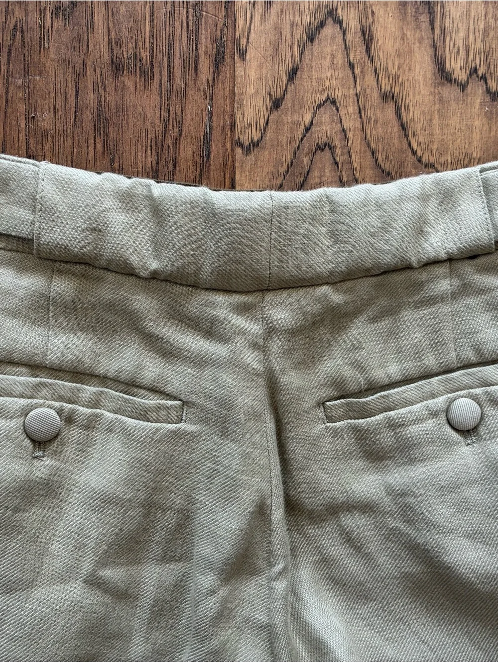 Banana Republic Irish Linen Tapered Tuxedo Pants in Light Beige